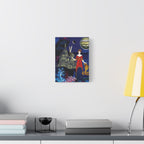 The Torchbearer | Original Analog Collage Art Print Canvas | Wall Art by Blue Moon Space