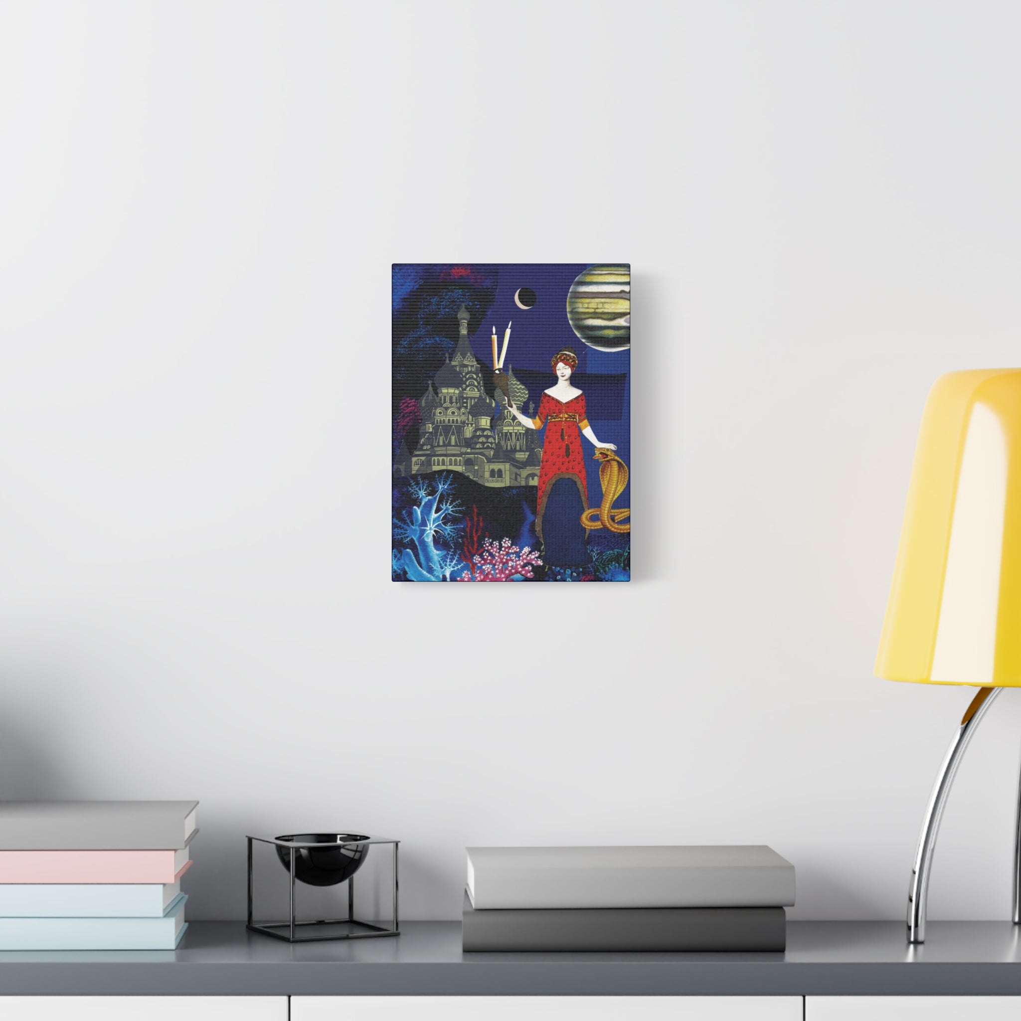The Torchbearer | Original Analog Collage Art Print Canvas | Wall Art by Blue Moon Space