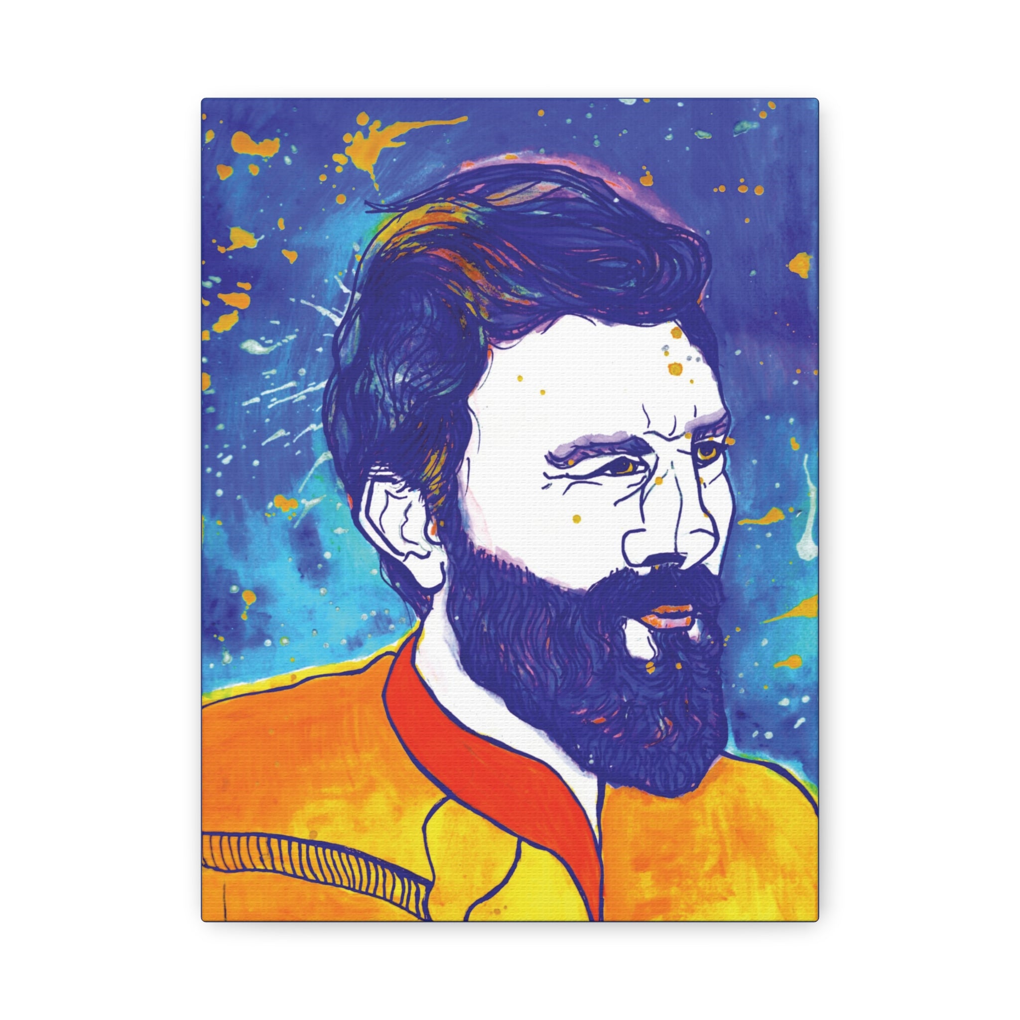 Bleu Soleil — He Who Protects | Original Art Canvas Print | Wall Art by Blue Moon Space