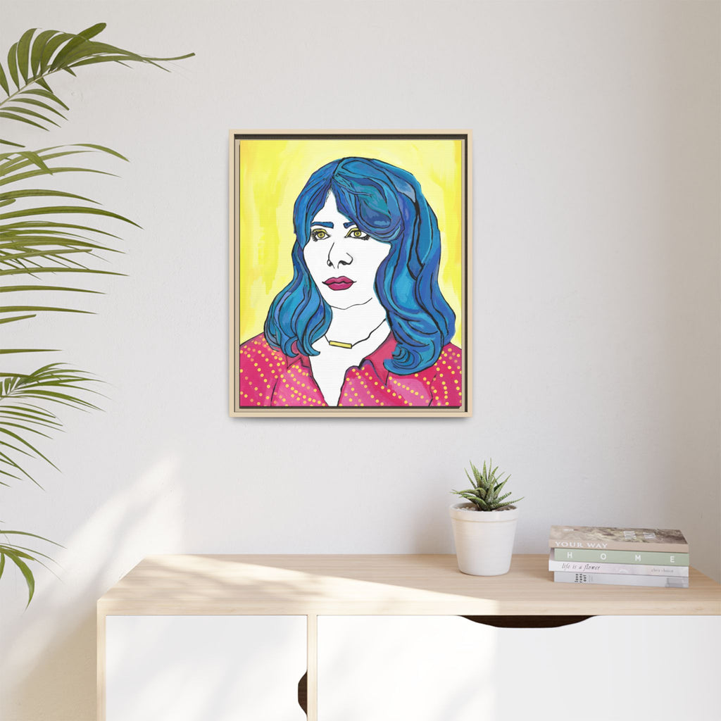 Bleu Soleil — Bleu | Original Mixed Media Feminine Portrait Print | Wall Art by Blue Moon Space