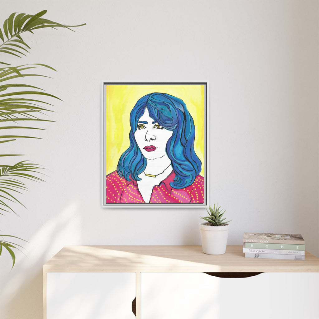 Bleu Soleil — Bleu | Original Mixed Media Feminine Portrait Print | Wall Art by Blue Moon Space