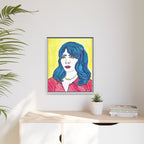 Bleu Soleil — Bleu | Original Mixed Media Feminine Portrait Print | Wall Art by Blue Moon Space