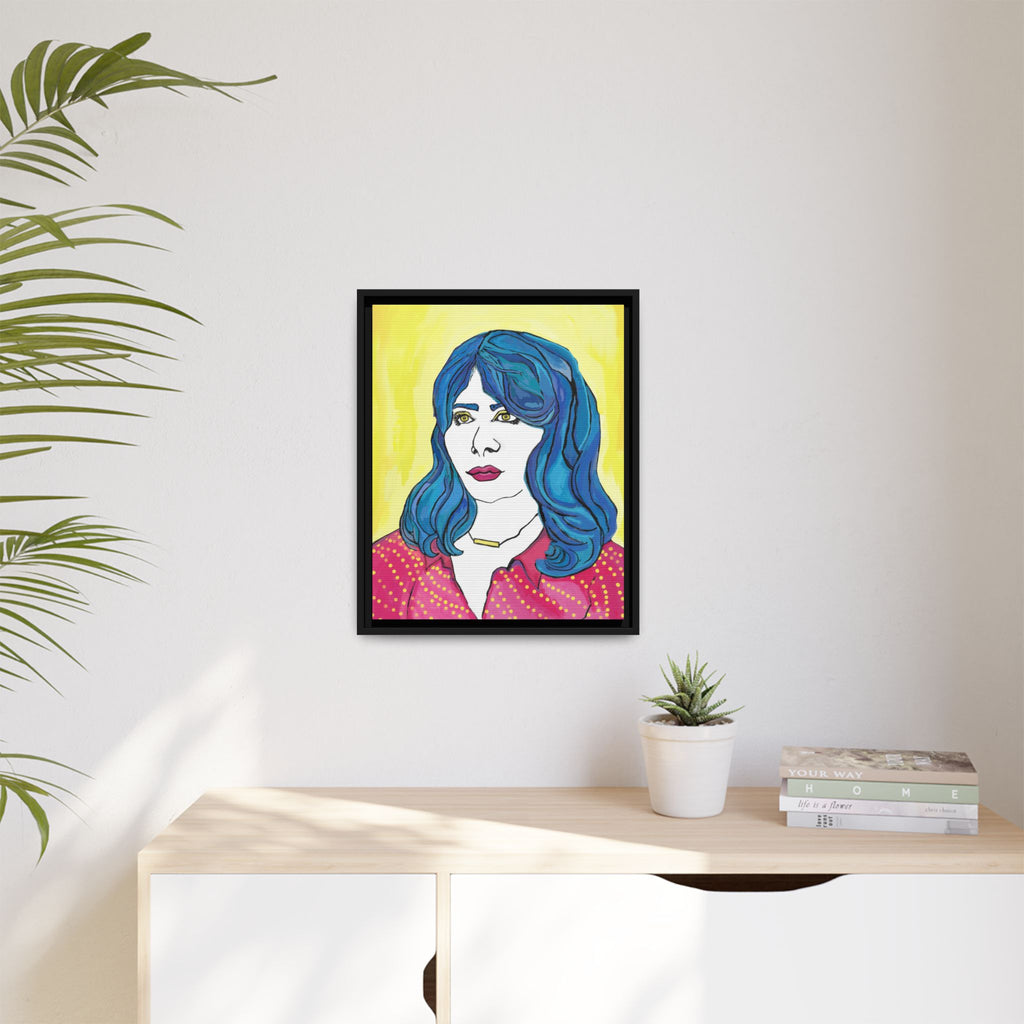 Bleu Soleil — Bleu | Original Mixed Media Feminine Portrait Print | Wall Art by Blue Moon Space