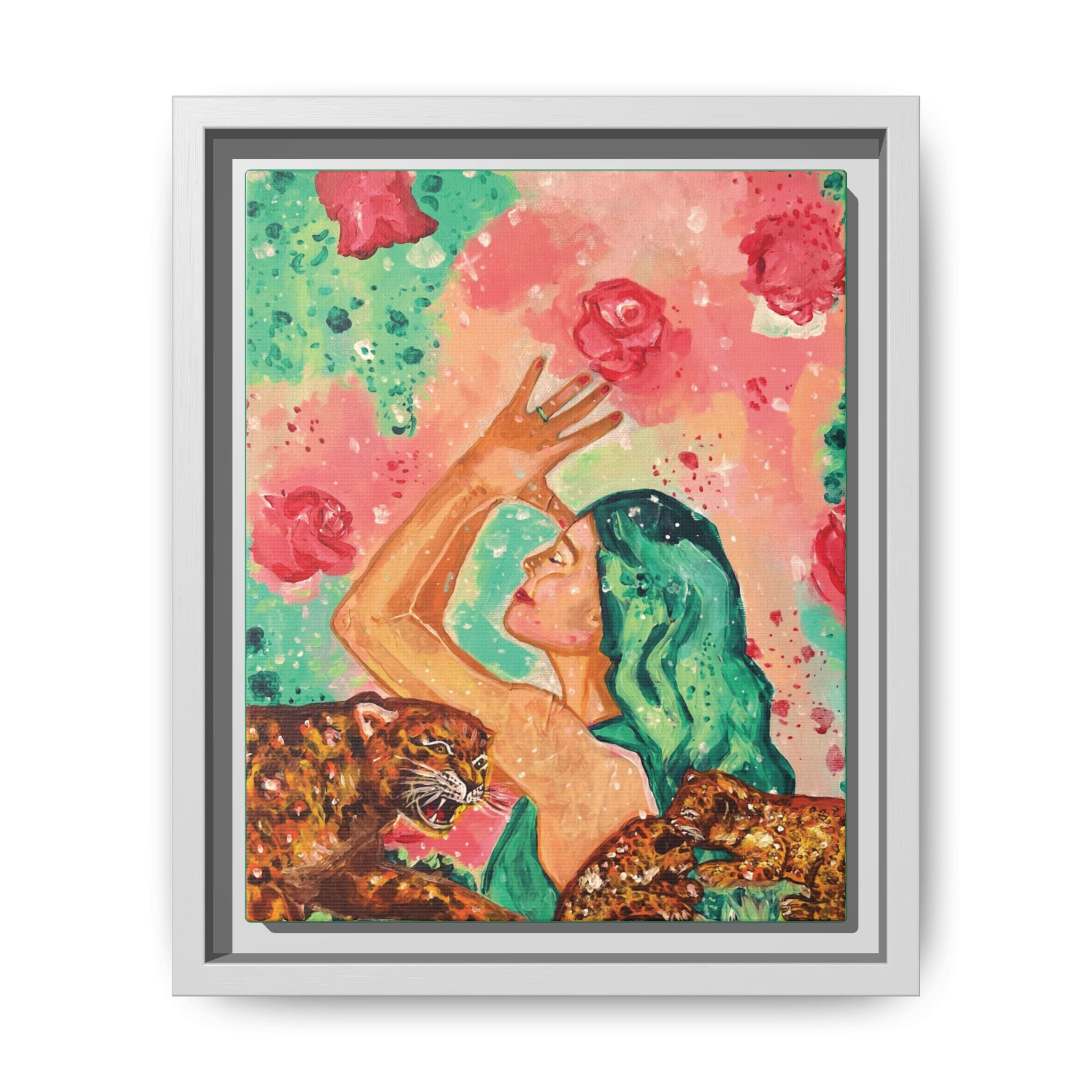 Sacred Practice — Colorful Goddess Framed Art Print | Original Feminine Wall Art | 8x10"