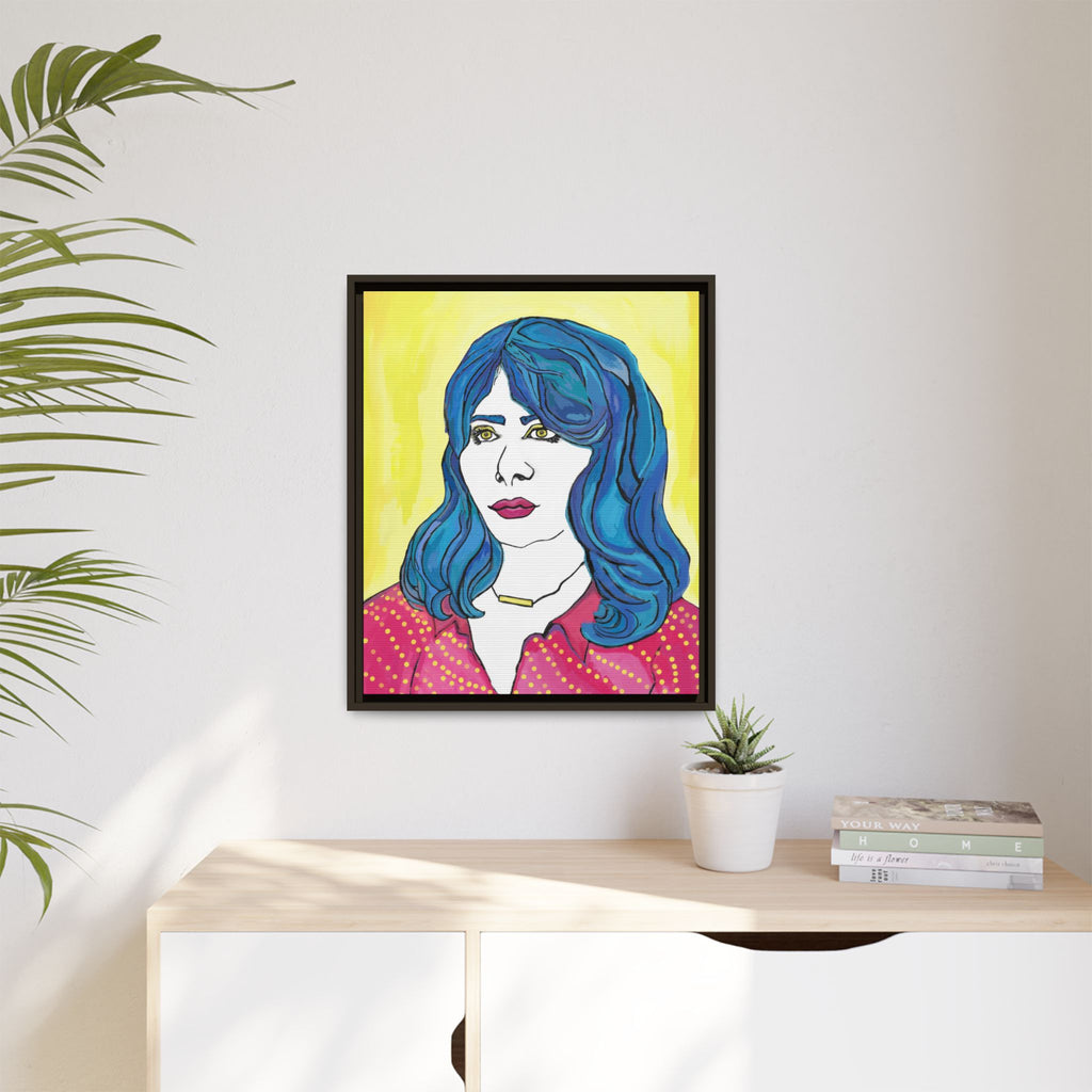 Bleu Soleil — Bleu | Original Mixed Media Feminine Portrait Print | Wall Art by Blue Moon Space