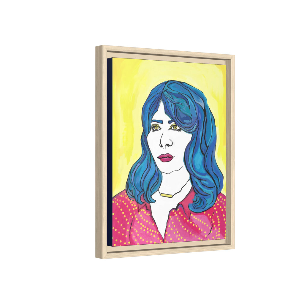 Bleu Soleil — Bleu | Original Mixed Media Feminine Portrait Print | Wall Art by Blue Moon Space