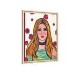 Bleu Soleil — Rose | Original Mixed Media Feminine Portrait Print | Wall Art by Blue Moon Space