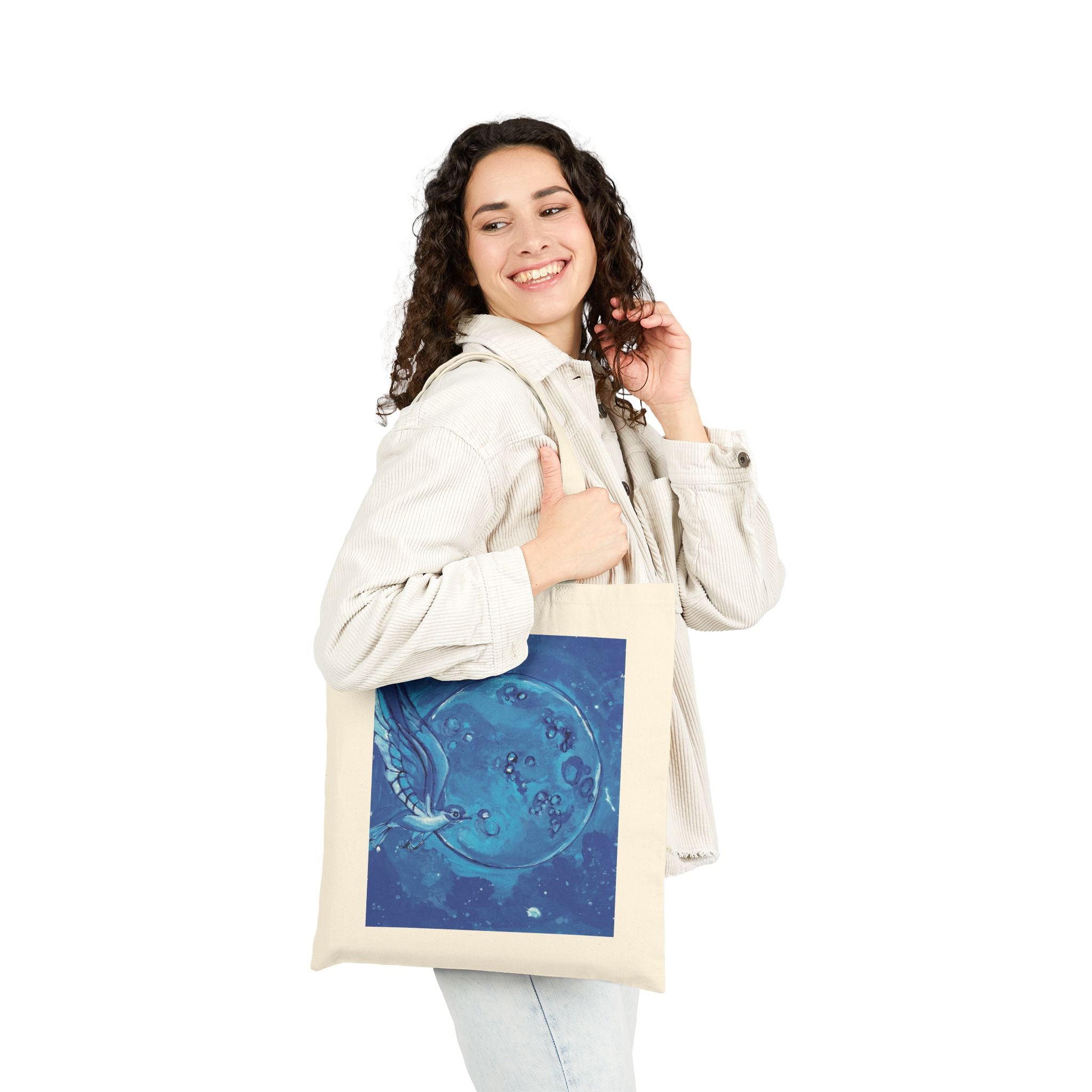 Tote Bag — Blue Moon & Hummingbird Canvas Tote