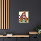 Bleu Soleil — Rose | Original Mixed Media Feminine Portrait Print | Wall Art by Blue Moon Space