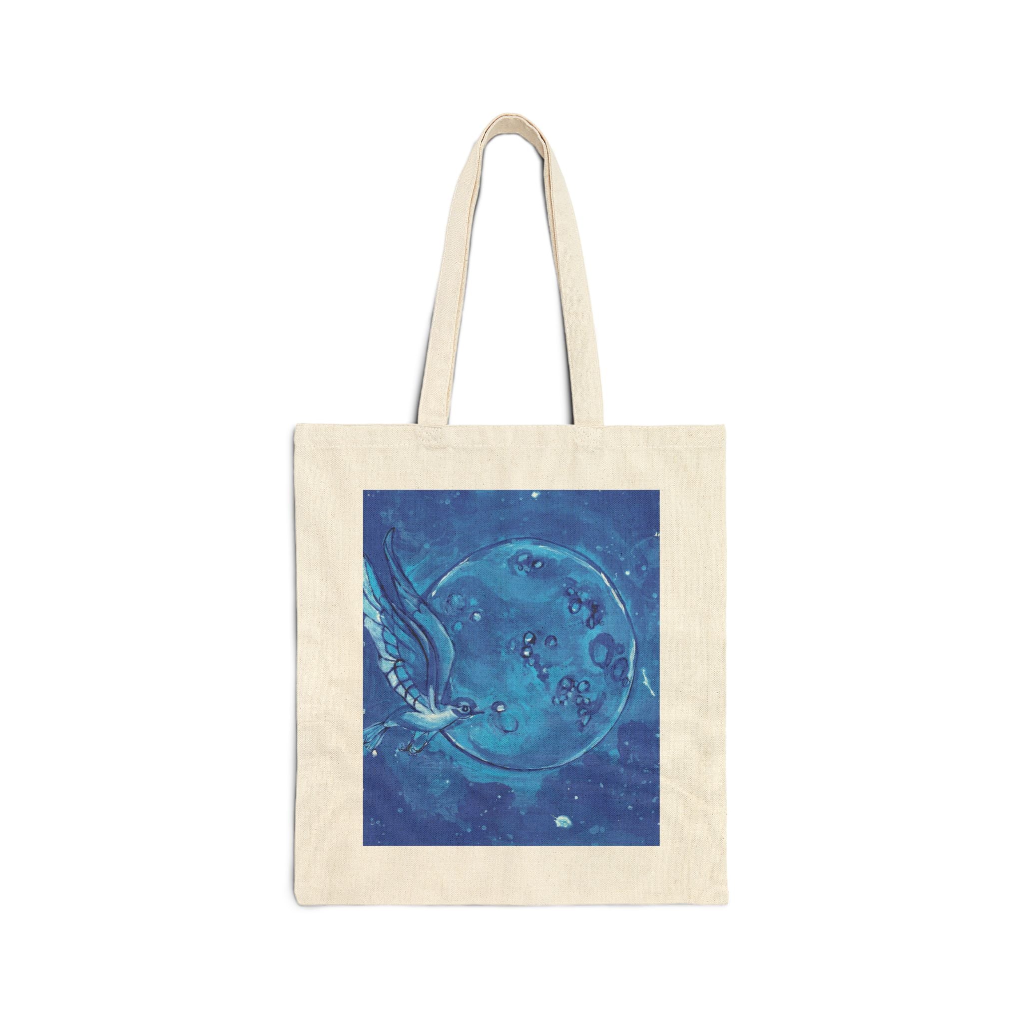 Tote Bag — Blue Moon & Hummingbird Canvas Tote