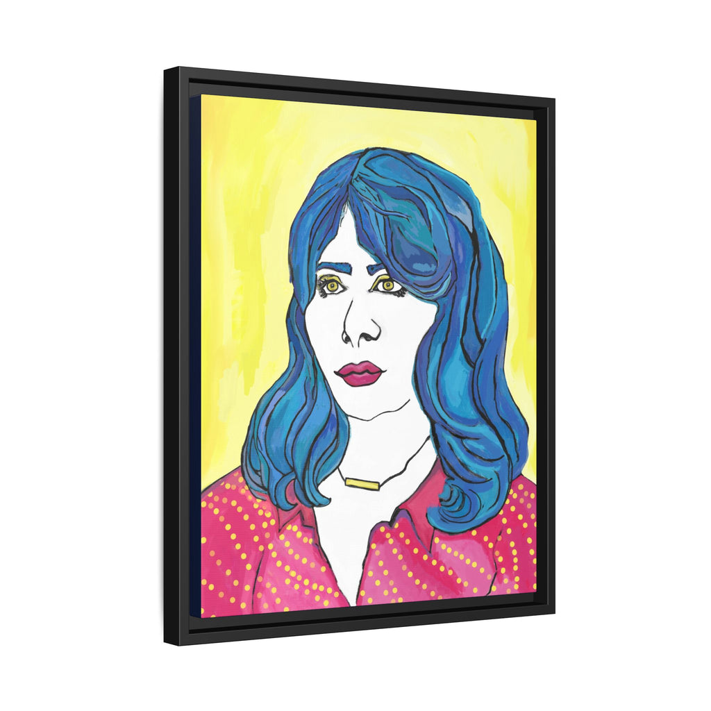 Bleu Soleil — Bleu | Original Mixed Media Feminine Portrait Print | Wall Art by Blue Moon Space