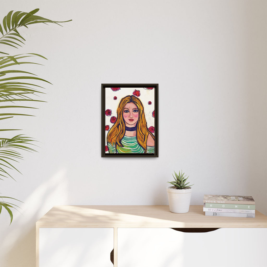Bleu Soleil — Rose | Original Mixed Media Feminine Portrait Print | Wall Art by Blue Moon Space