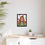 Bleu Soleil — Rose | Original Mixed Media Feminine Portrait Print | Wall Art by Blue Moon Space