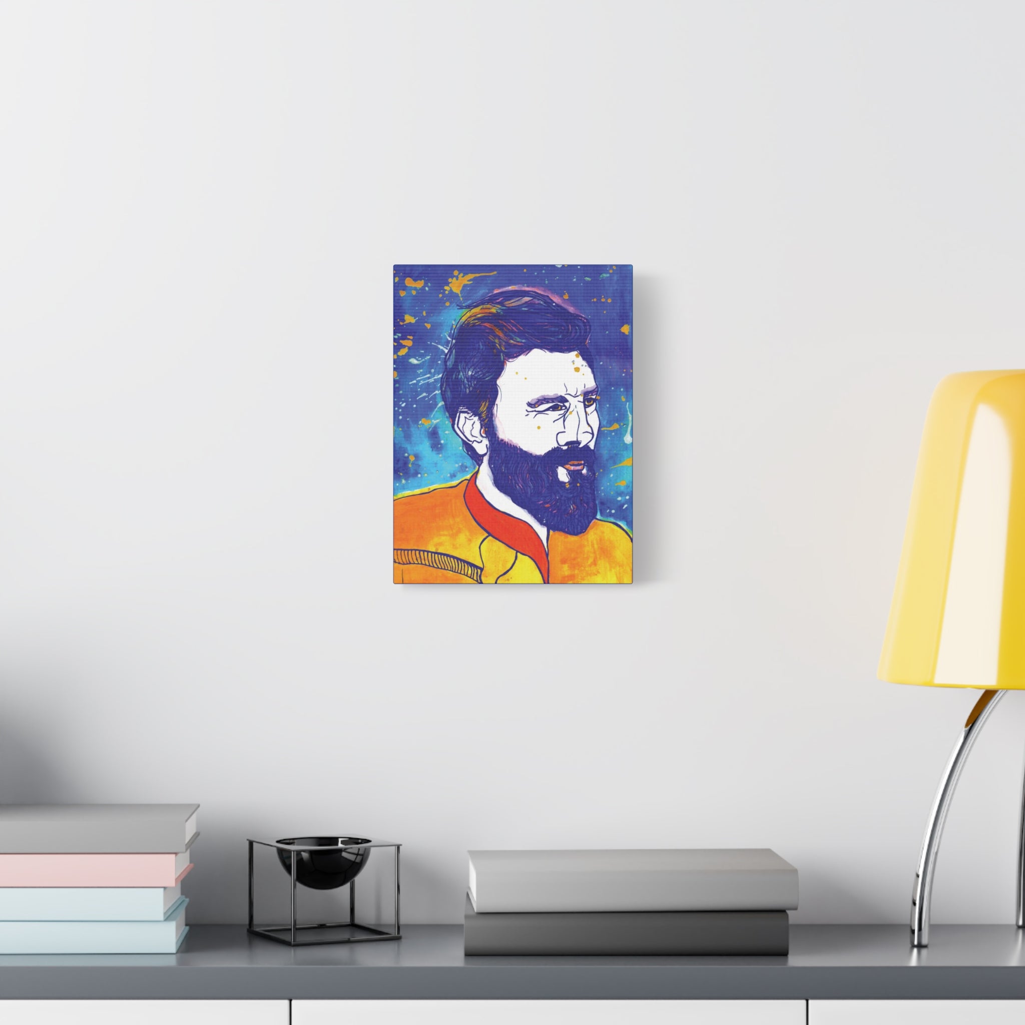 Bleu Soleil — He Who Protects | Original Art Canvas Print | Wall Art by Blue Moon Space