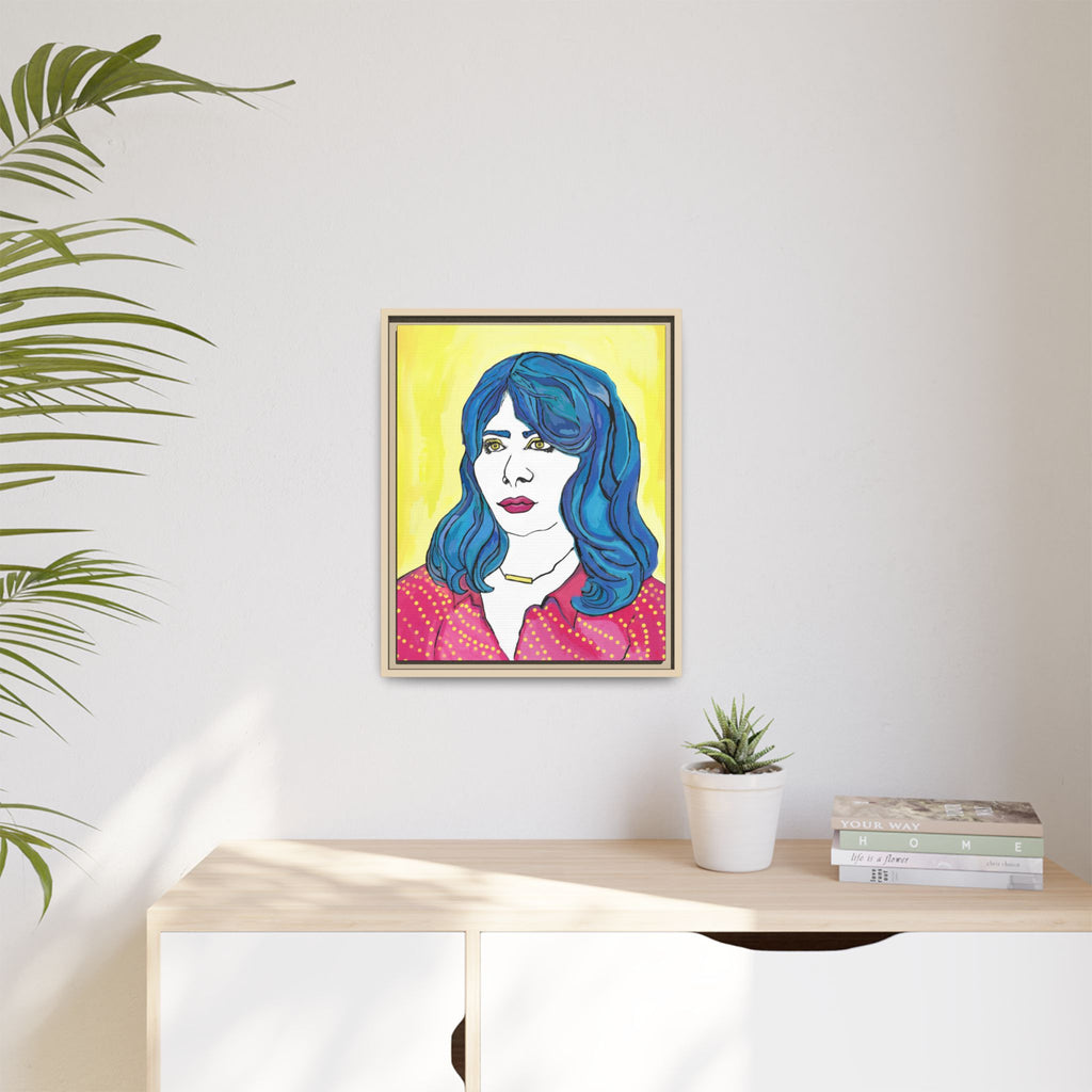 Bleu Soleil — Bleu | Original Mixed Media Feminine Portrait Print | Wall Art by Blue Moon Space