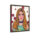 Bleu Soleil — Rose | Original Mixed Media Feminine Portrait Print | Wall Art by Blue Moon Space