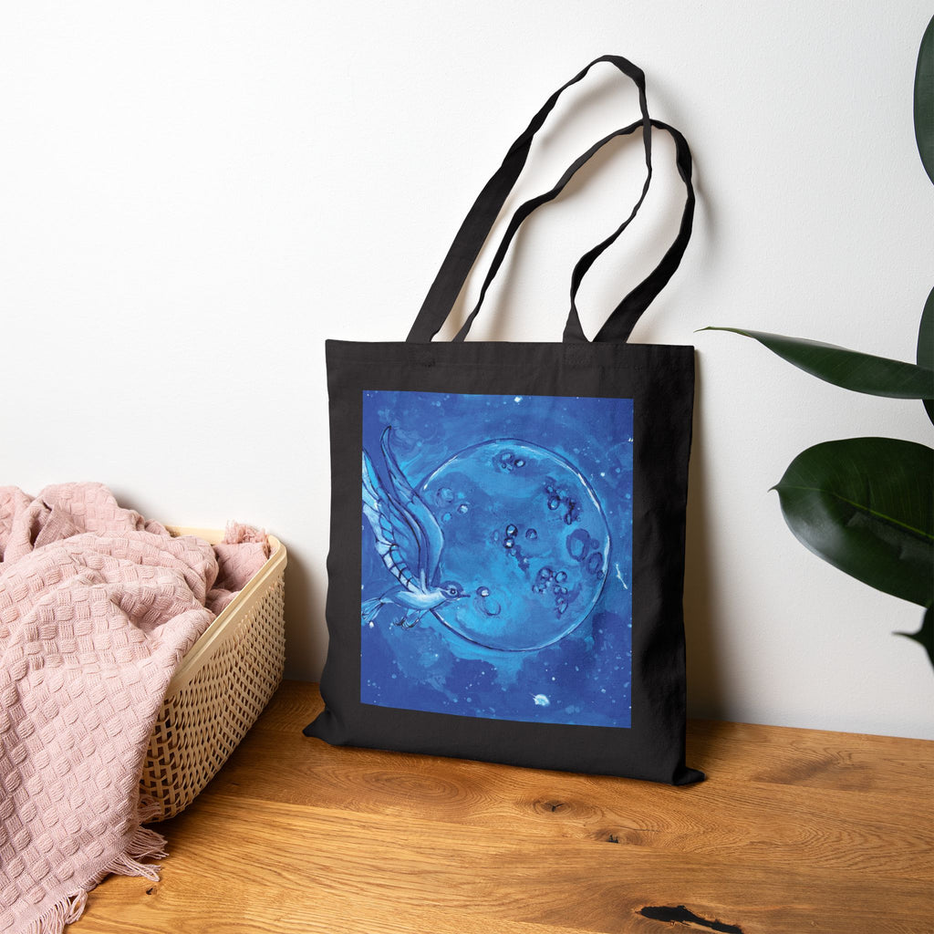 Tote Bag — Blue Moon & Hummingbird Canvas Tote