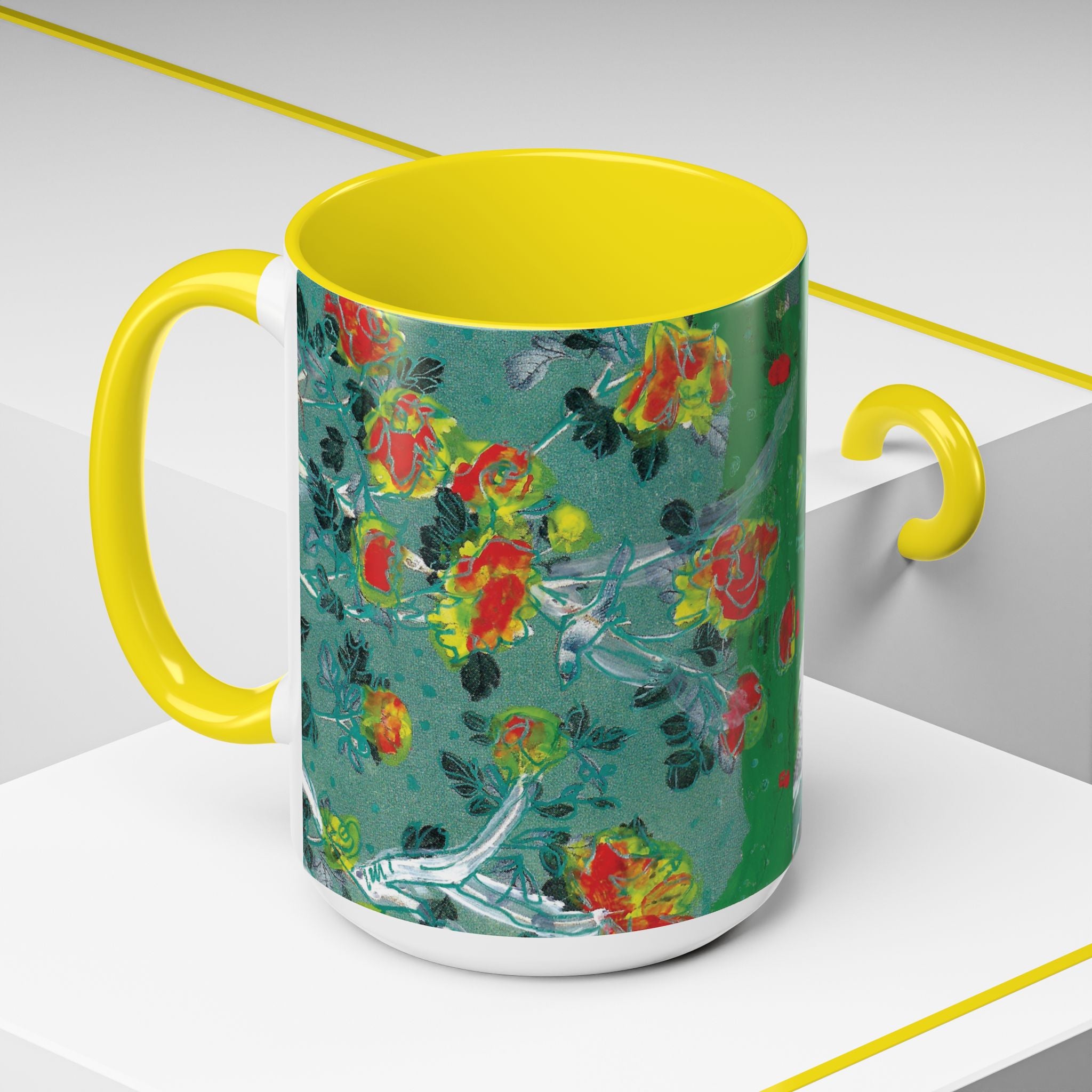 Rock & Bloom — The Serpent Sessions Mug | Grunge Floral Art Coffee Cup | Gift for Music Lovers (11oz & 15oz)