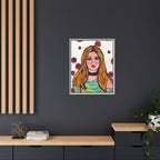Bleu Soleil — Rose | Original Mixed Media Feminine Portrait Print | Wall Art by Blue Moon Space