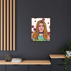 Bleu Soleil — Rose | Original Mixed Media Feminine Portrait Print | Wall Art by Blue Moon Space
