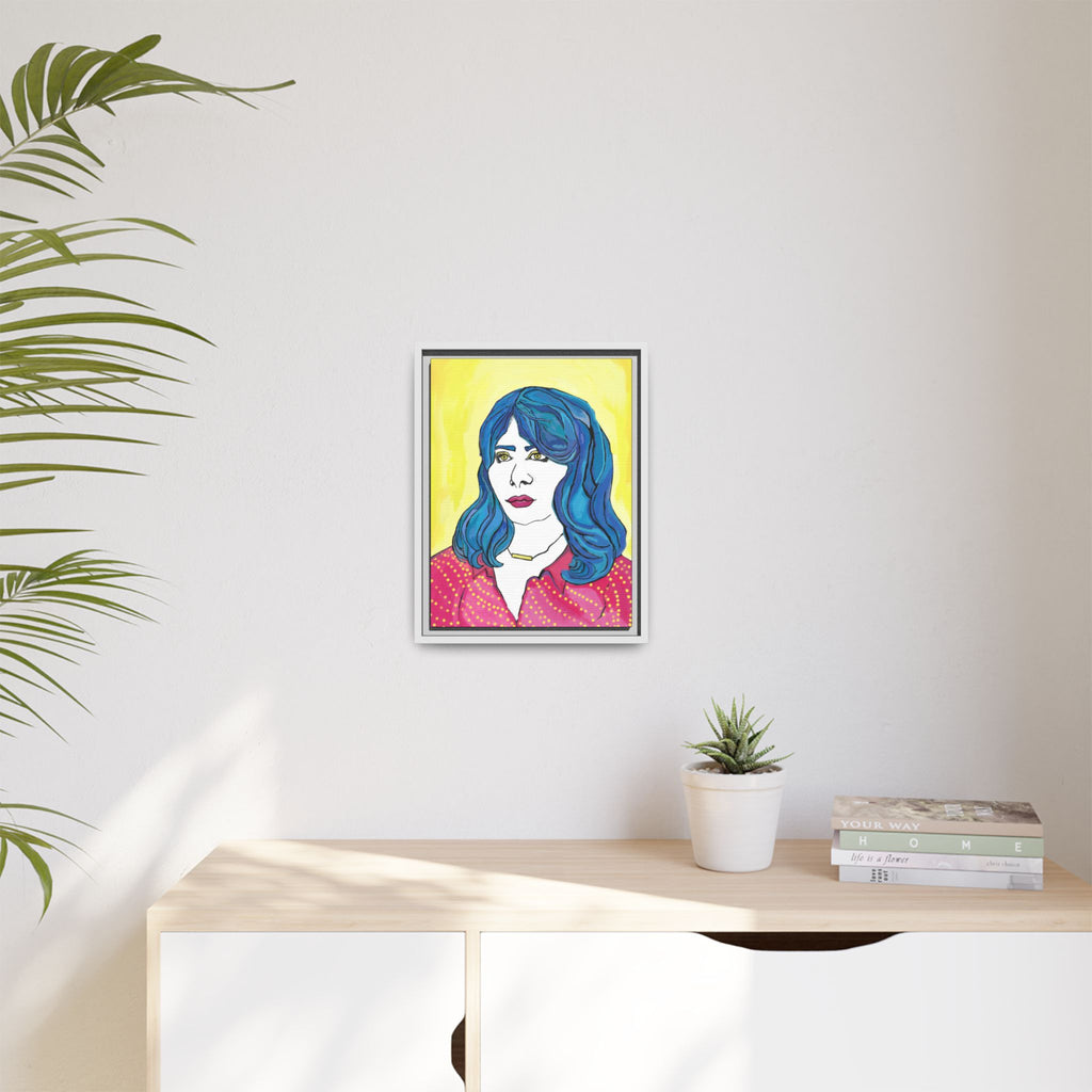 Bleu Soleil — Bleu | Original Mixed Media Feminine Portrait Print | Wall Art by Blue Moon Space