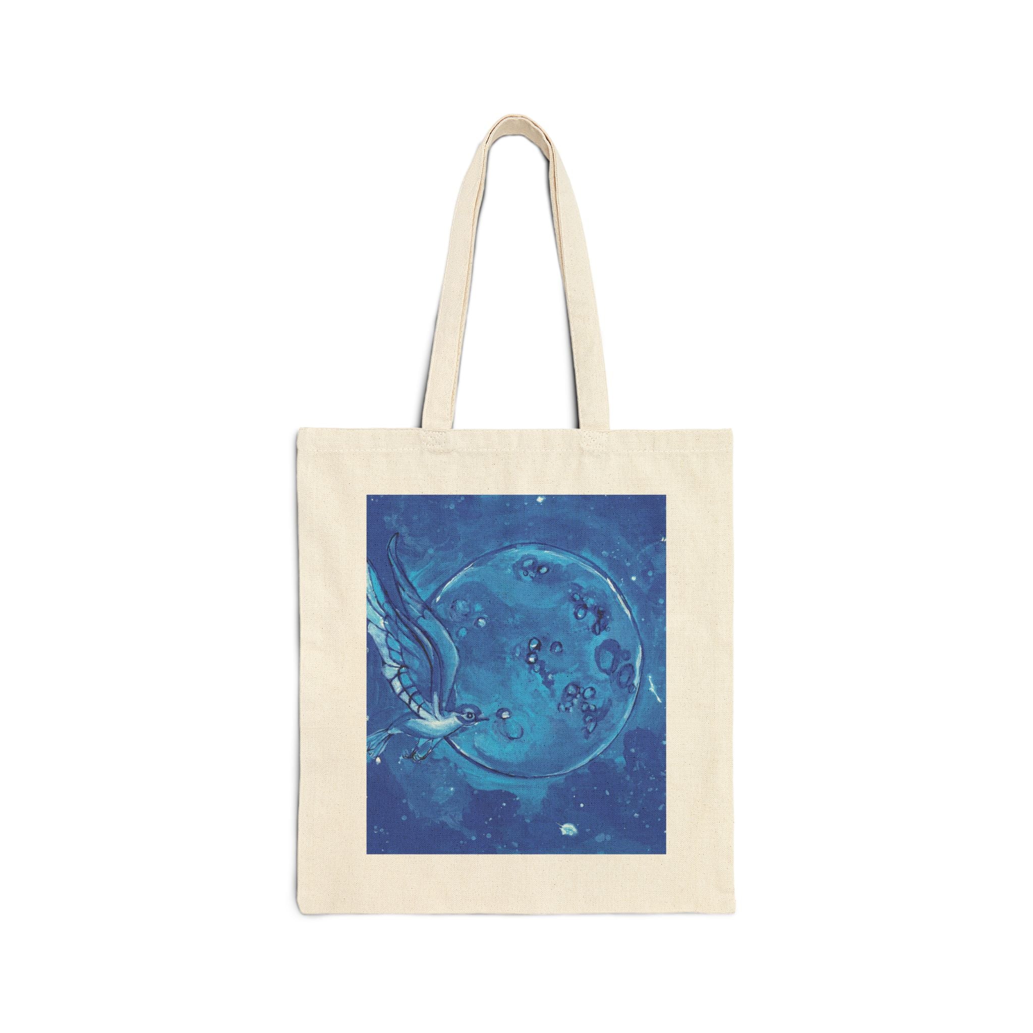 Tote Bag — Blue Moon & Hummingbird Canvas Tote