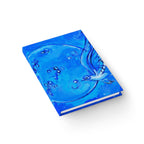 Blue Moon Bird Journal — Ruled Lined Notebook, Celestial Nature Sketchbook