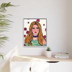 Bleu Soleil — Rose | Original Mixed Media Feminine Portrait Print | Wall Art by Blue Moon Space