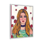 Bleu Soleil — Rose | Original Mixed Media Feminine Portrait Print | Wall Art by Blue Moon Space