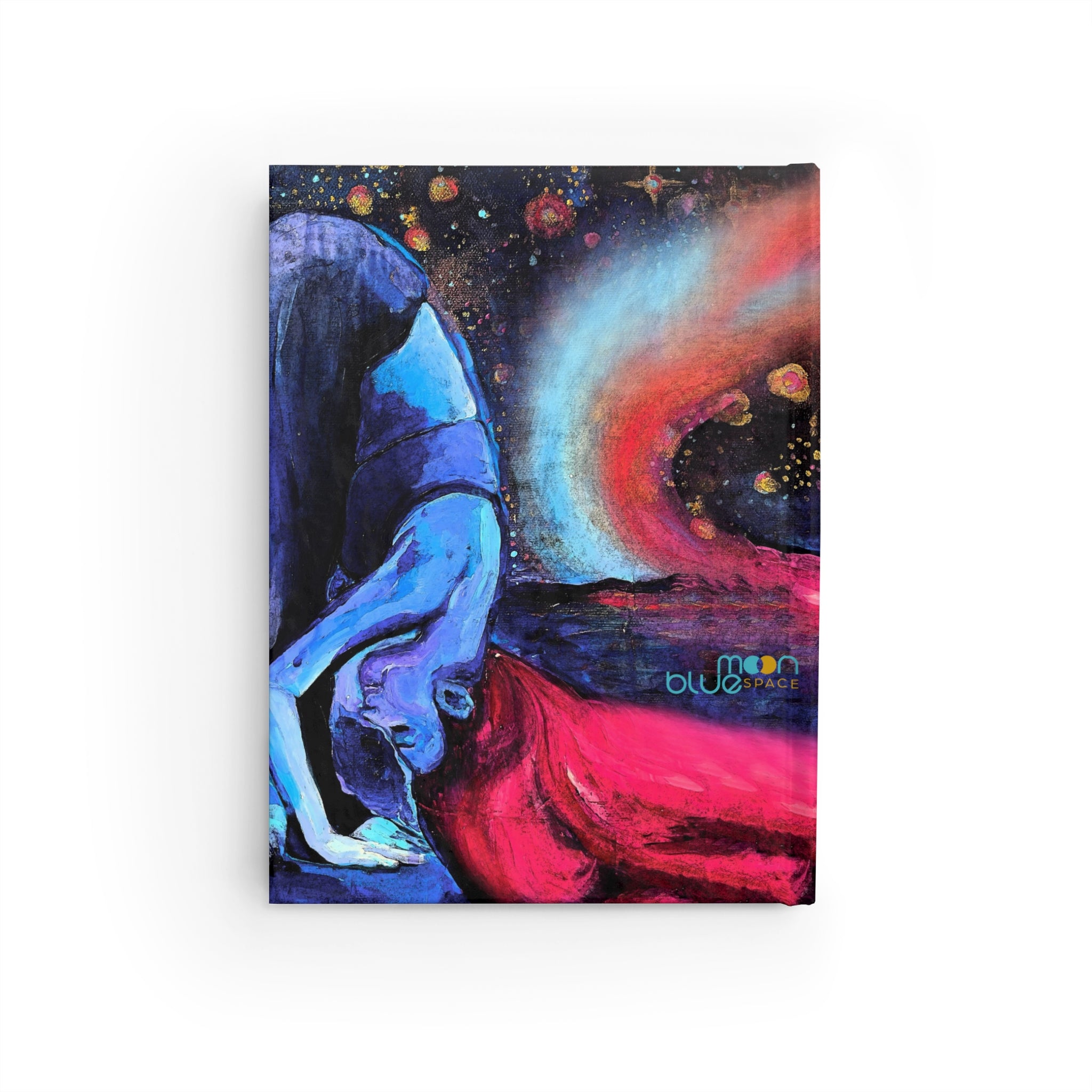 Sacred Practice Journal — Dark Cosmos Yoga Hard Cover Blank Journal for Movement & Soul Exploration | Gift for Yogis