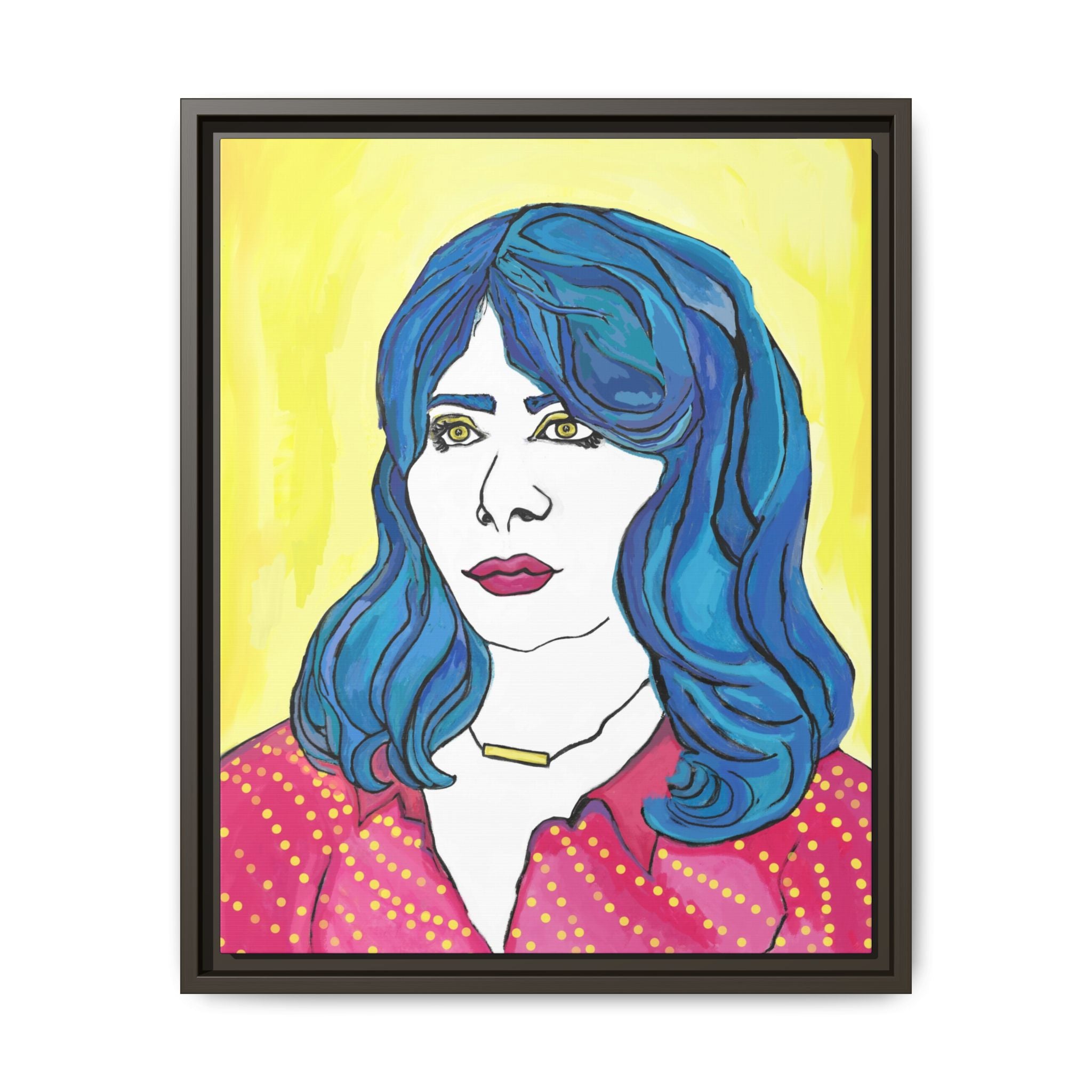 Bleu Soleil — Bleu | Original Mixed Media Feminine Portrait Print | Wall Art by Blue Moon Space
