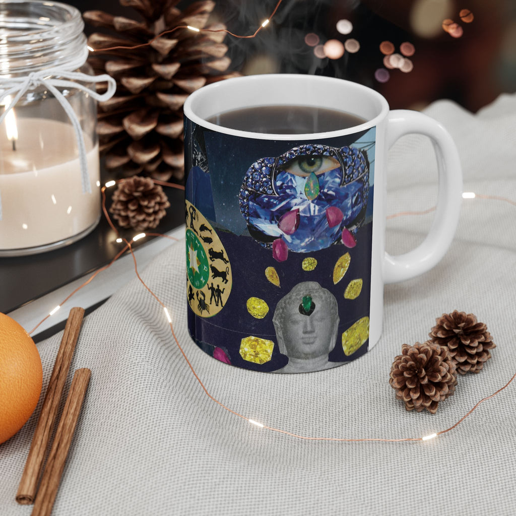 Astrology Moon & Zodiac Ceramic Mug — Mystical Night Sky Coffee Cup (11oz & 15oz)