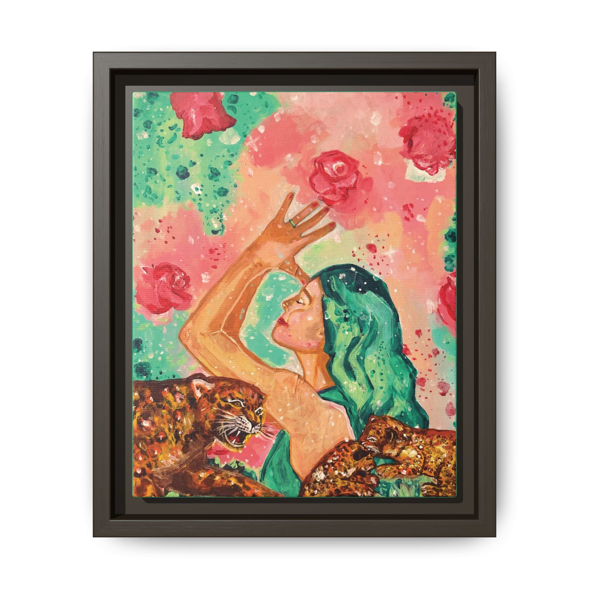 Sacred Practice — Colorful Goddess Framed Art Print | Original Feminine Wall Art | 8x10"