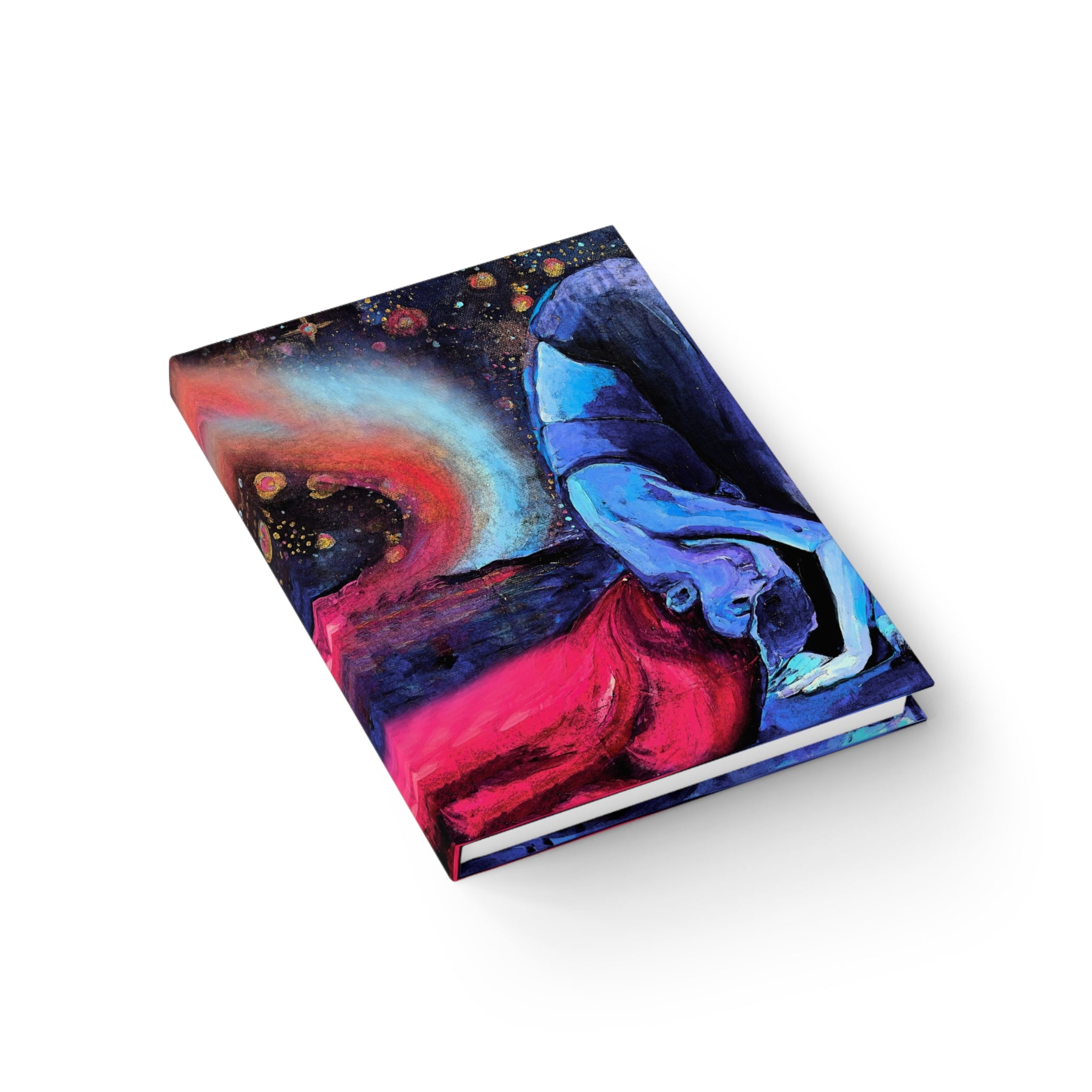Sacred Practice Journal — Dark Cosmos Yoga Hard Cover Blank Journal for Movement & Soul Exploration | Gift for Yogis