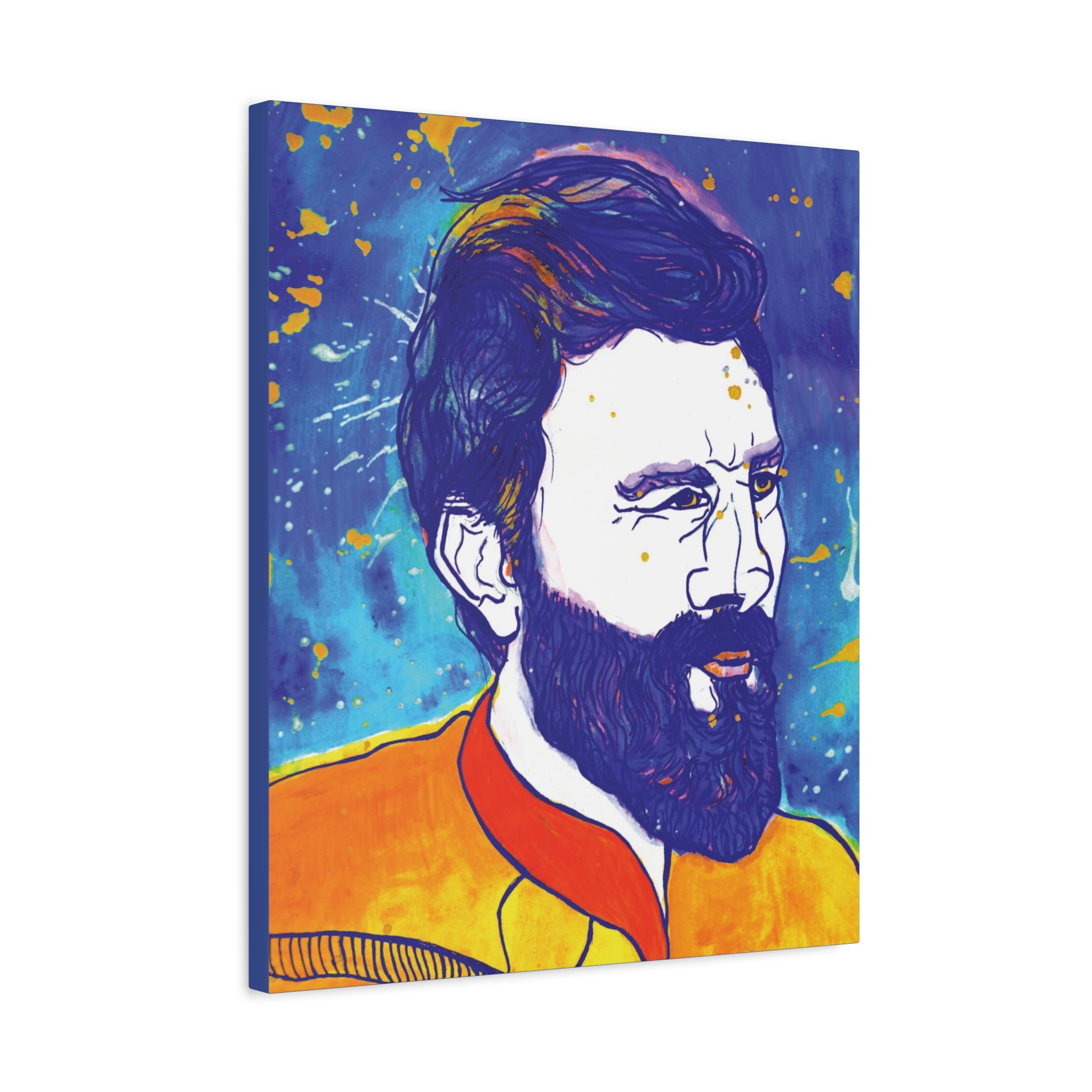 Bleu Soleil — He Who Protects | Original Art Canvas Print | Wall Art by Blue Moon Space
