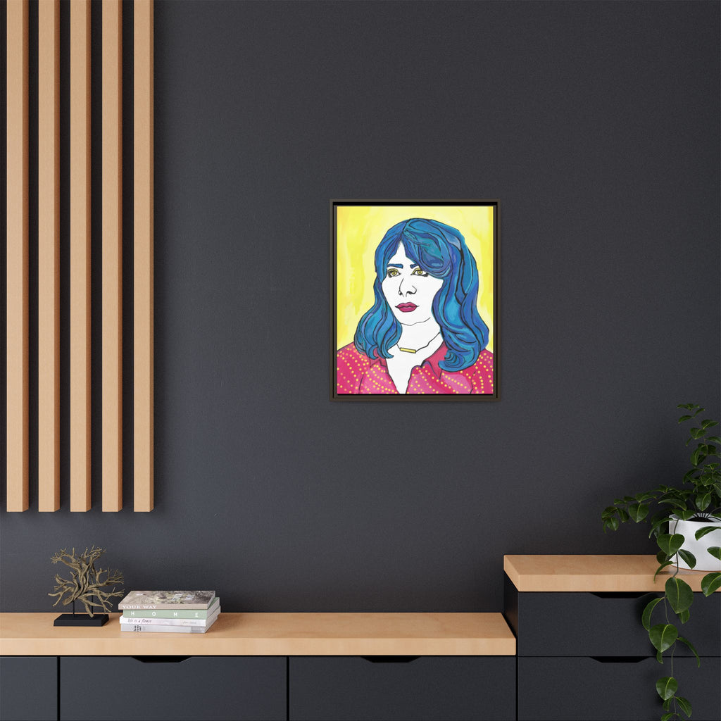 Bleu Soleil — Bleu | Original Mixed Media Feminine Portrait Print | Wall Art by Blue Moon Space