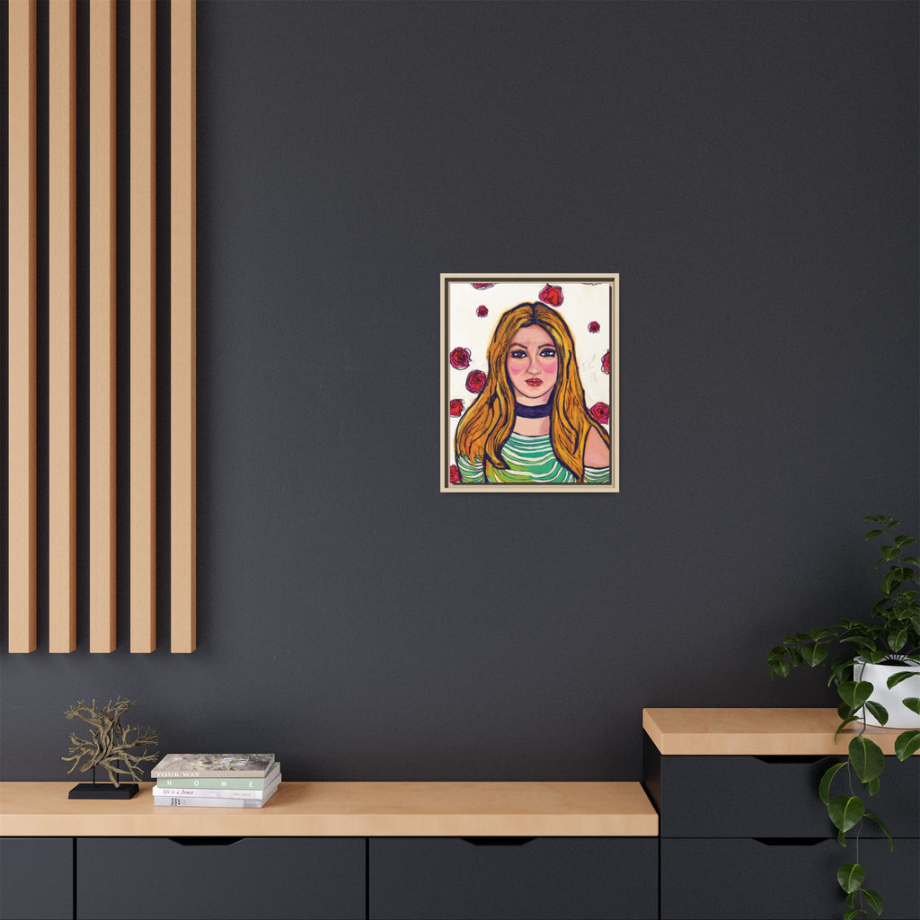 Bleu Soleil — Rose | Original Mixed Media Feminine Portrait Print | Wall Art by Blue Moon Space