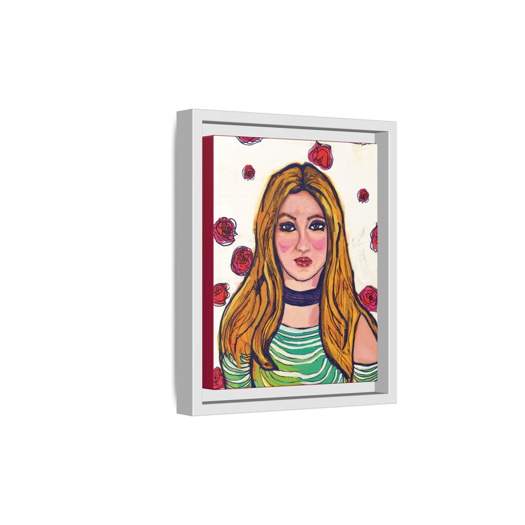 Bleu Soleil — Rose | Original Mixed Media Feminine Portrait Print | Wall Art by Blue Moon Space