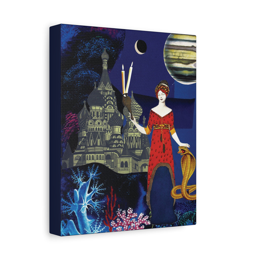 The Torchbearer | Original Analog Collage Art Print Canvas | Wall Art by Blue Moon Space