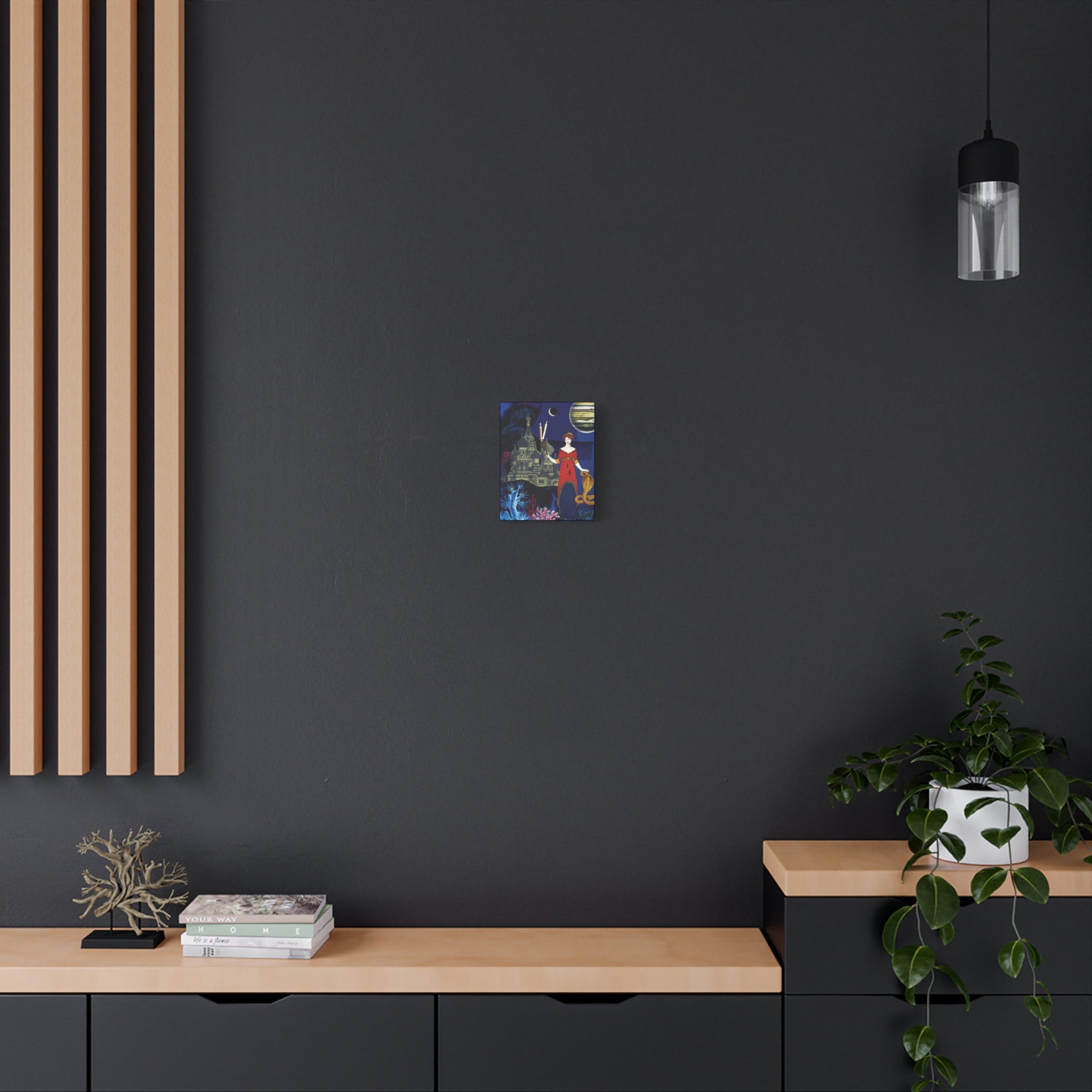 The Torchbearer | Original Analog Collage Art Print Canvas | Wall Art by Blue Moon Space