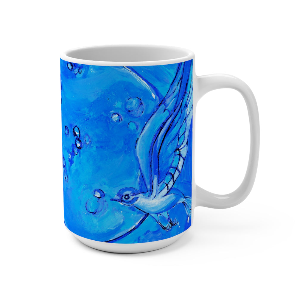 L'Oiseau Bleu | Art Mug by Blue Moon Space