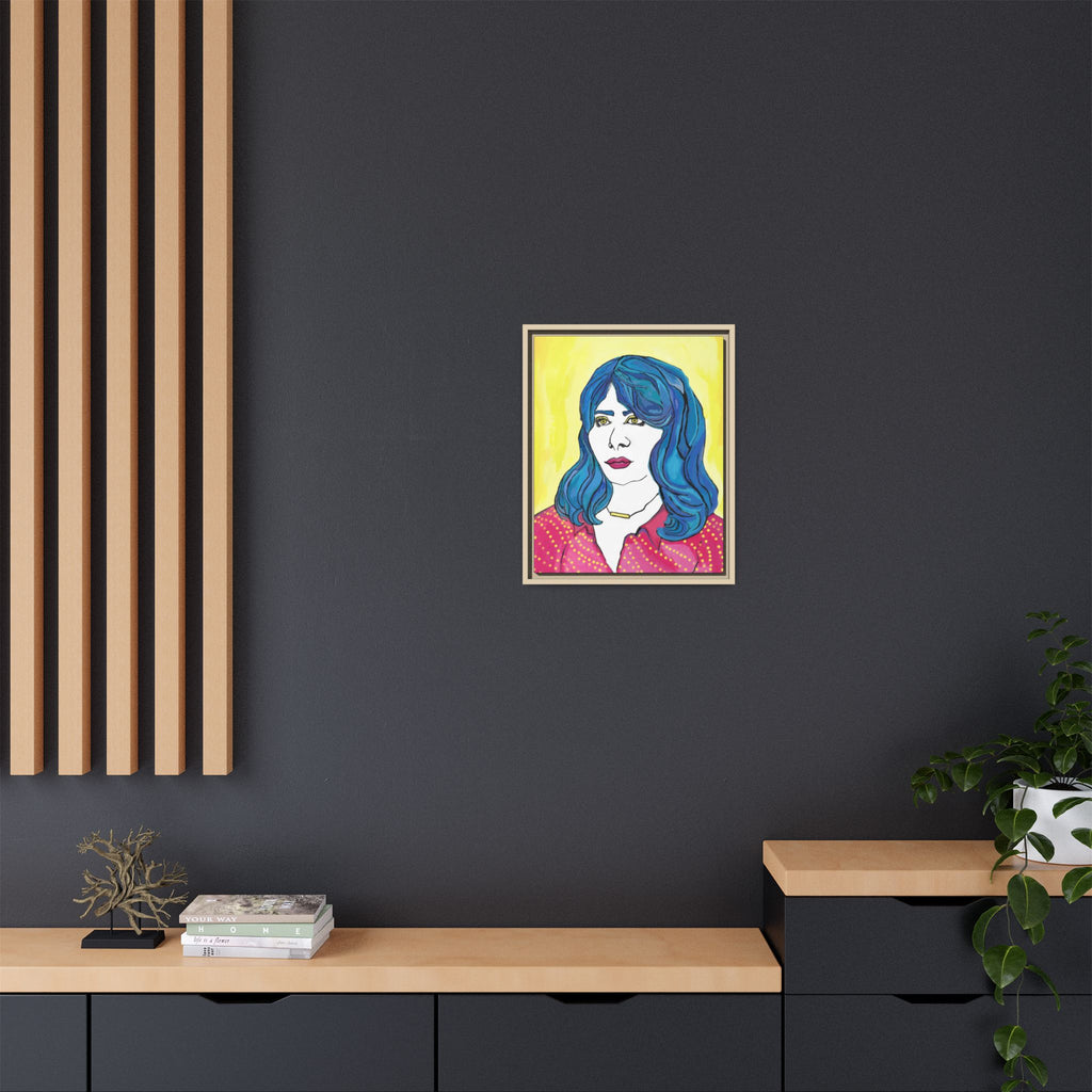 Bleu Soleil — Bleu | Original Mixed Media Feminine Portrait Print | Wall Art by Blue Moon Space