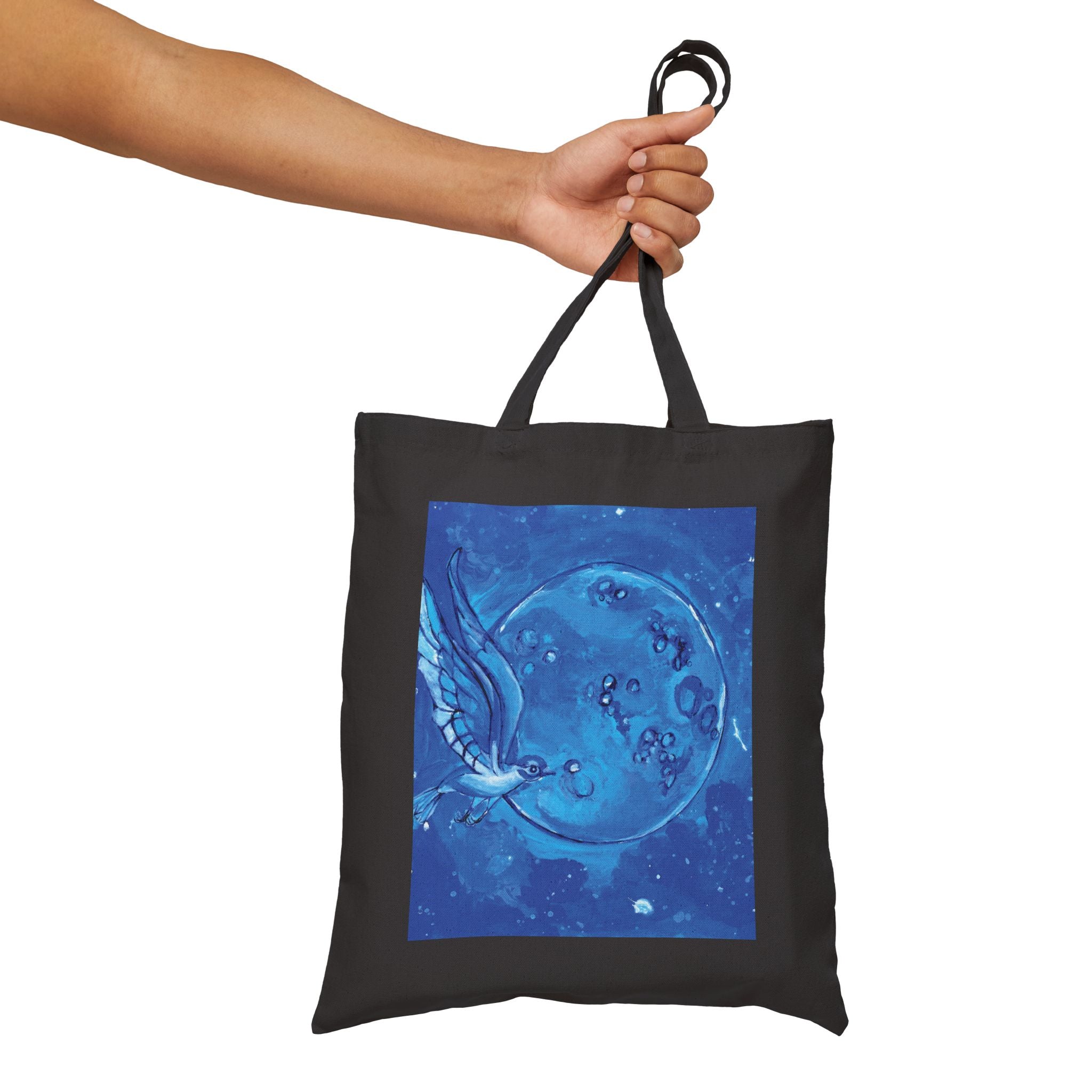 Tote Bag — Blue Moon & Hummingbird Canvas Tote