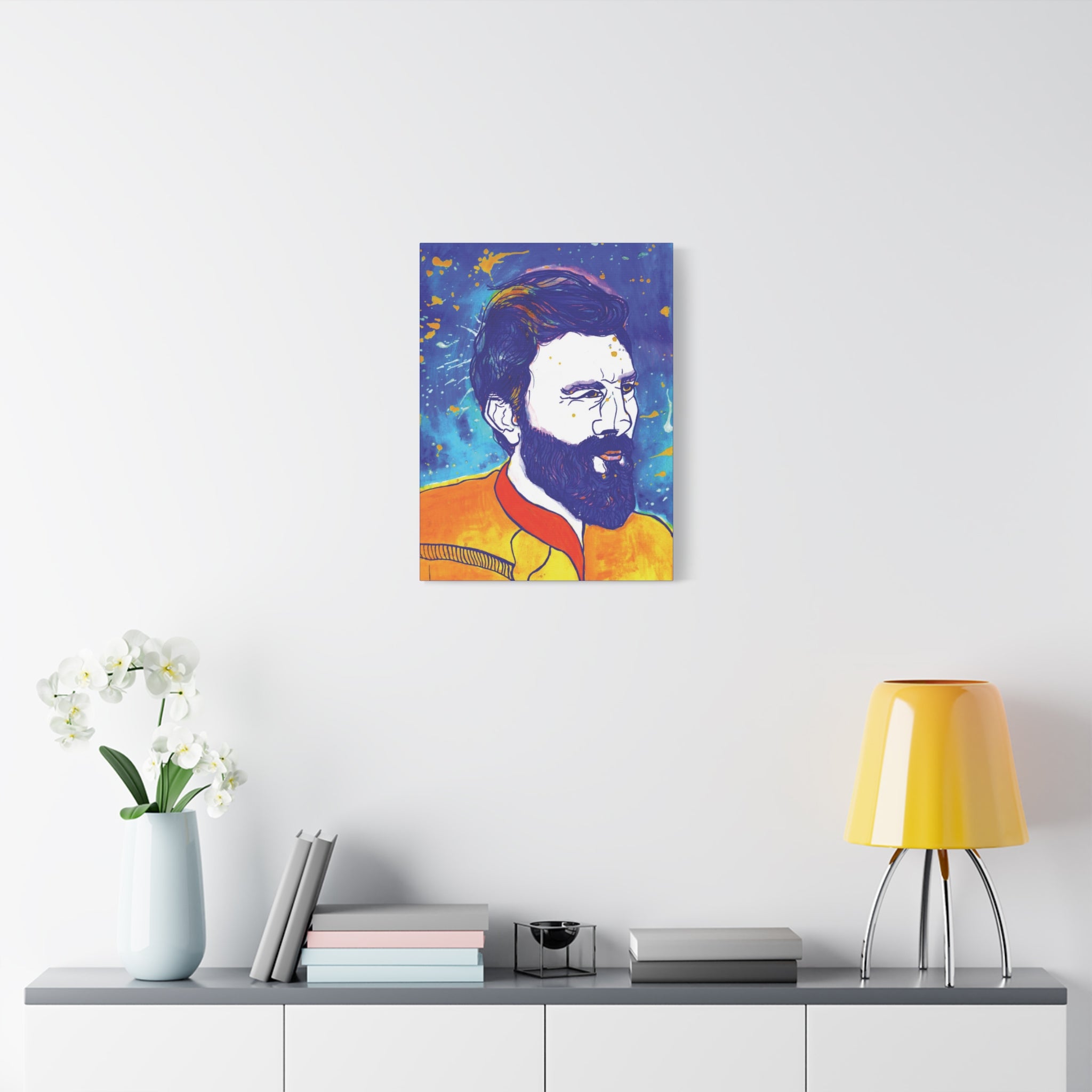 Bleu Soleil — He Who Protects | Original Art Canvas Print | Wall Art by Blue Moon Space