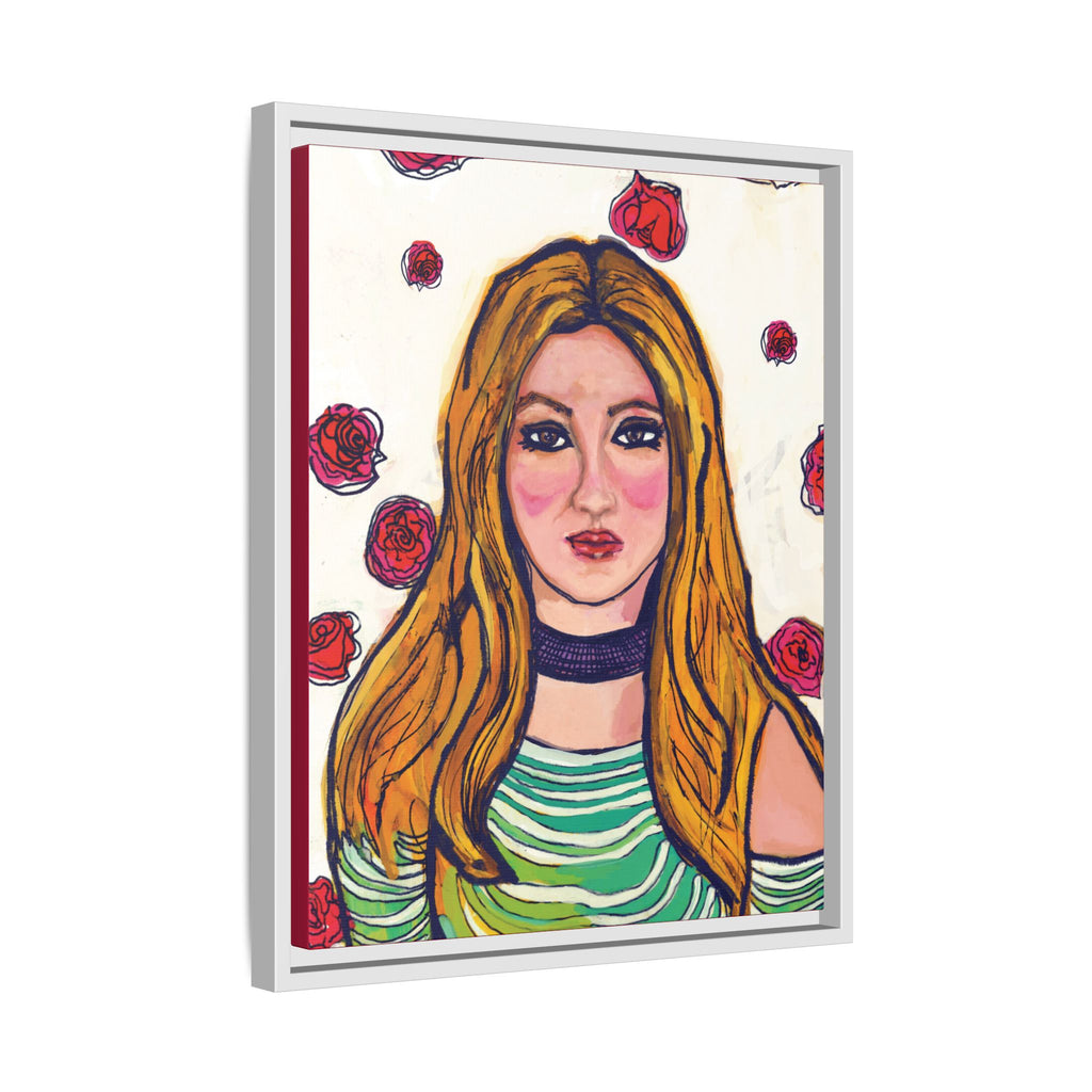 Bleu Soleil — Rose | Original Mixed Media Feminine Portrait Print | Wall Art by Blue Moon Space