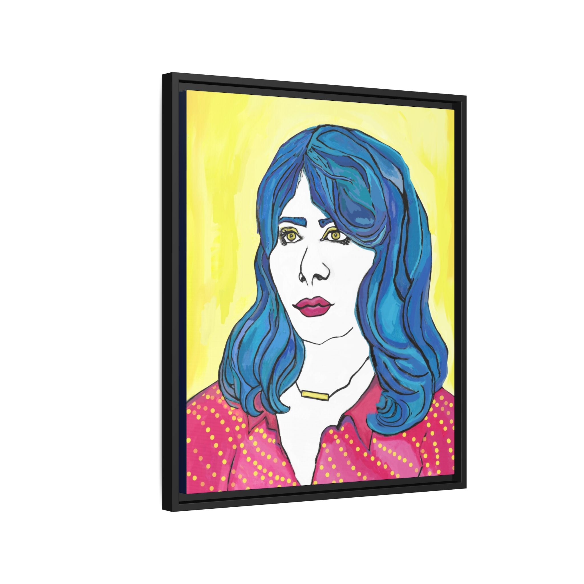 Bleu Soleil — Bleu | Original Mixed Media Feminine Portrait Print | Wall Art by Blue Moon Space