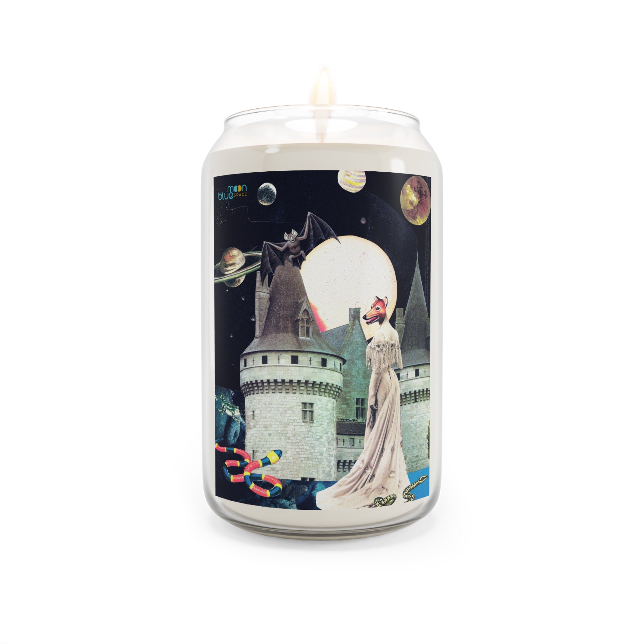Queen of the Underworld | Ritual Moonlit Gothic Scented Jar (13.75 oz) Candle | Art by Blue Moon Space